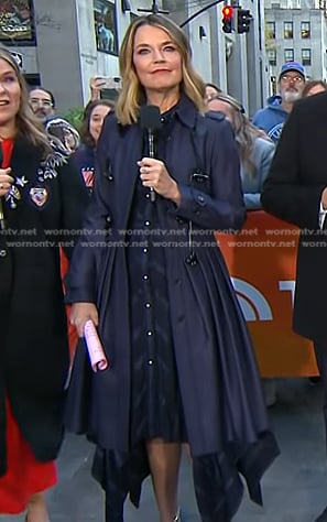 Savannah’s navy trench coat on Today