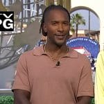 Scott’s brown polo on Access Hollywood