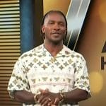 Scott’s printed shirt on Access Hollywood