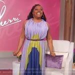 Sherri’s colorblock pleated dress on Sherri
