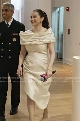 Selena Gomez’s ivory off-shoulder dress on Today
