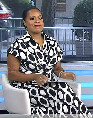 Sheinelle’s geometric print dress on Today