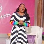Sherri’s asymmetric striped dress on Sherri