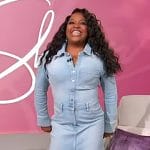 Sherri’s denim maxi shirtdress on Sherri