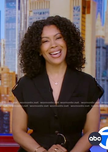 Shirleen’s black belted shirtdress on Good Morning America
