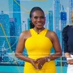 Sheryl Lee Ralph’s yellow v-neck sleeveless dress on Good Morning America