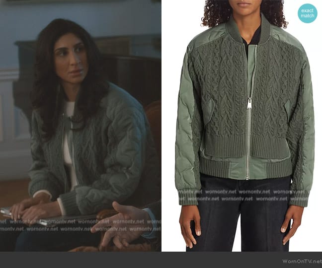 Simkhai Rollins Mixed Media Jacket worn by (Olivia Khoshatefeh) on Elsbeth