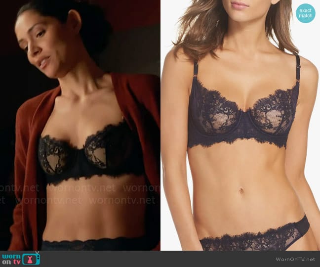 Skarlett Blue Entice Underwire Balconette Bra worn by Stella Kidd (Miranda Rae Mayo) on Chicago Fire
