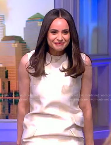 Sofia Carson’s checkered mini dress on The View