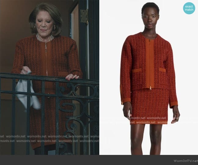 St. John Sparkly Stretch Knit Jacket worn by (Linda Lavin) on Elsbeth