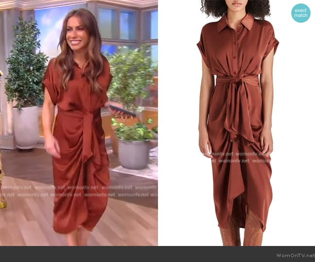 Steve Madden Tori Tie Waist Midi Shirtdress worn by Alyssa Farah Griffin on The View
