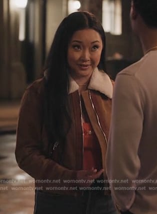 Olivia’s brown suede jacket on Abbott Elementary