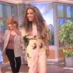 Sunny’s abstract floral print dress on The View