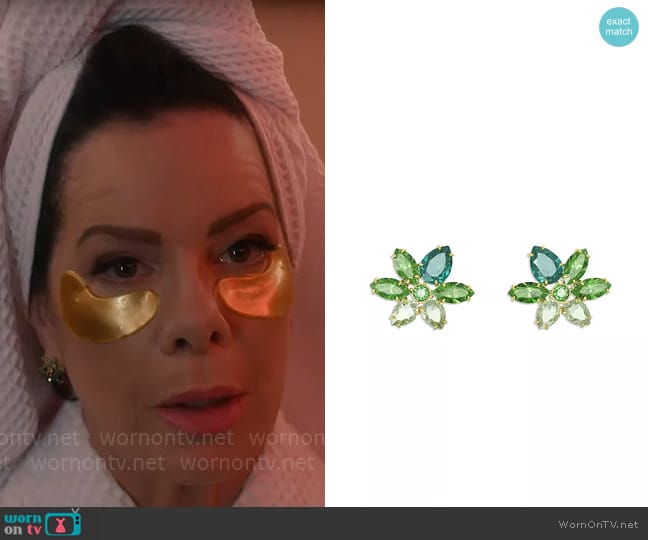 Swarovski Gema Crystal Stud Earrings worn by Margaret Wright (Marcia Gay Harden) on So Help Me Todd