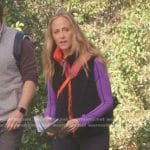Teddy’s purple top and black vest on Greys Anatomy