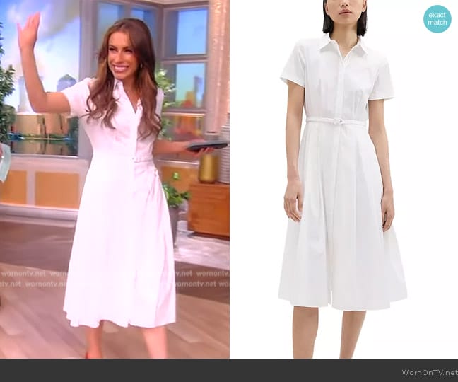 Theory Belted Cotton Blend Shirtdress worn by Alyssa Farah Griffin on The View