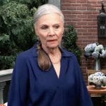 Tracy’s blue collared blouse on General Hospital