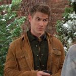 Tripp’s camel suede jacket on Days of our Lives