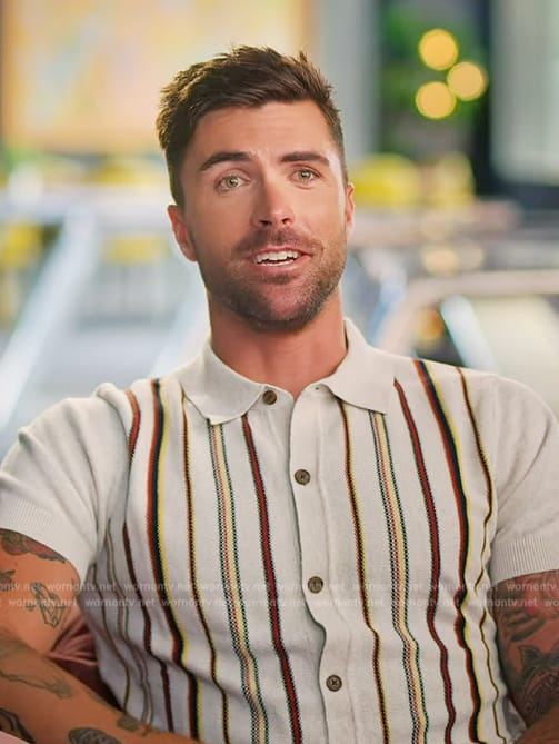 Tyler’s striped confessional shirt on Selling the OC