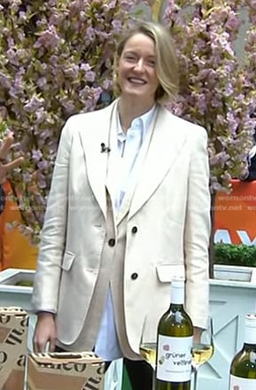 Vanessa Price’s ivory vest and blazer on Today