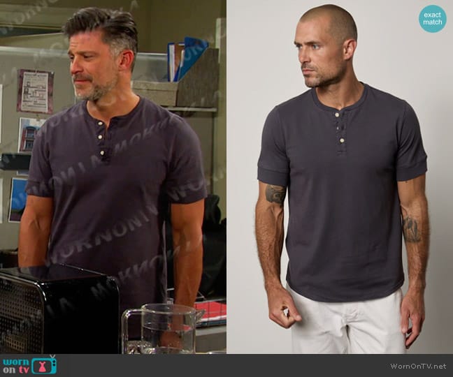 Velvet by Graham & Spencer Deon Henley in Cobble worn by Eric Brady (Greg Vaughan) on Days of our Lives