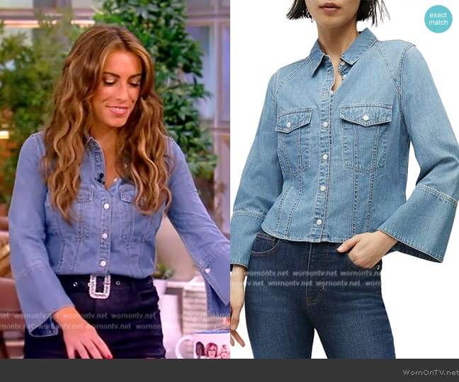 Veronica Beard Tivi Denim Shirt worn by Alyssa Farah Griffin on The View