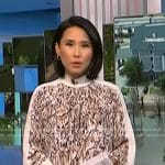 Vicky’s white abstract print long sleeve top on NBC News Daily