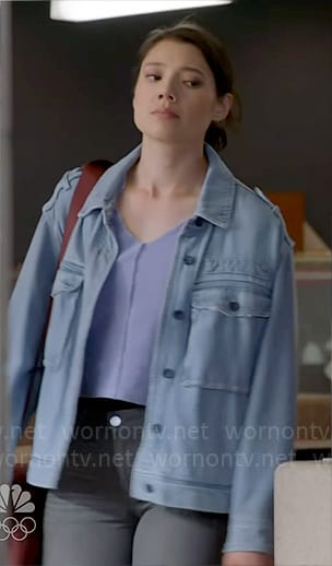 Violet’s denim jacket on Chicago Fire