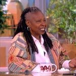 Whoopi’s patchwork floral jacket on The View