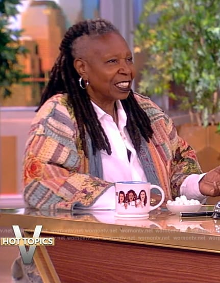 Whoopi’s patchwork floral jacket on The View