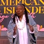 Whoopi’s embroidered denim kaftan on The View