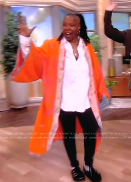 Whoopi’s orange kimono on The View