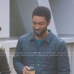 Winston’s navy quilted padded jacket on Greys Anatomy