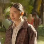 Zaara’s check print jacket on Grown-ish