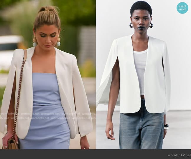 Zara Cape Sleeve Blazer worn by Alexandra Harper  on Selling the OC