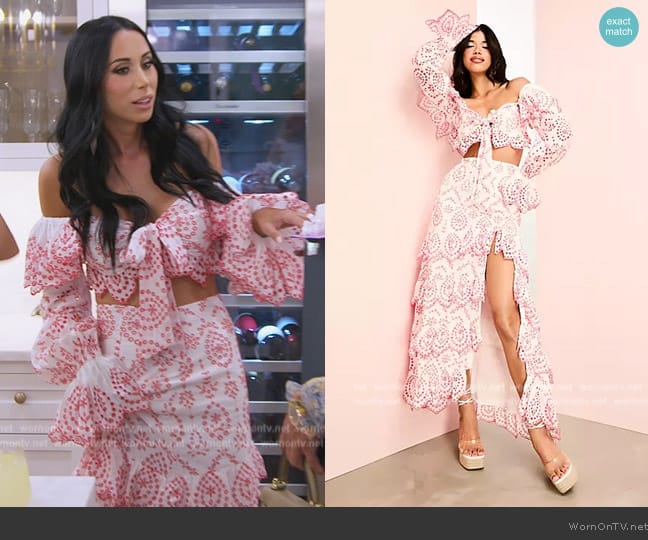 Luxe Beach Tie Front Top and ASOS worn by  on The Real Housewives of New Jersey