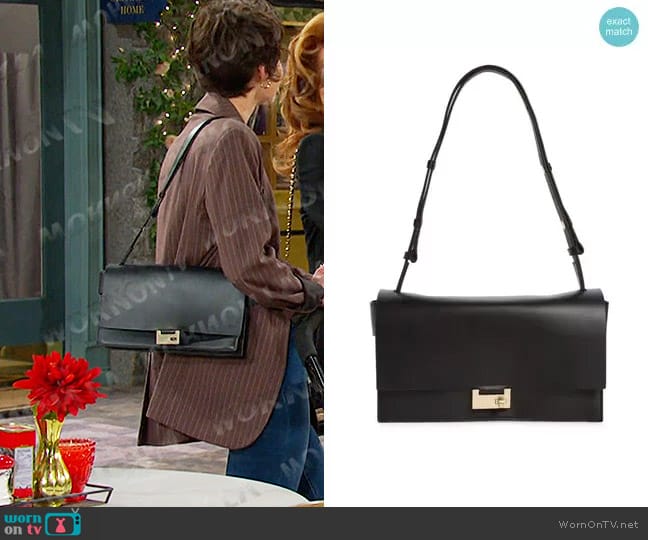 All Saints Huasteca Leather Shoulder Bag worn by Sarah Horton (Linsey Godfrey) on Days of our Lives