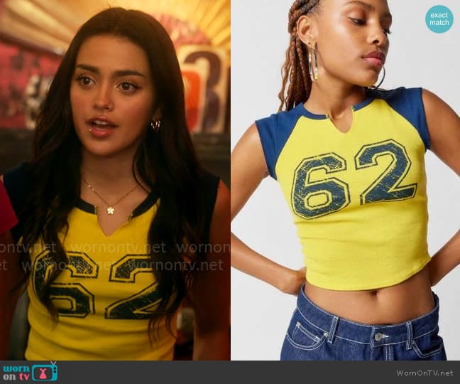 BDG Tori Notch Neck Tank Top worn by Noa Olivar (Maia Reficco) on Pretty Little Liars Original Sin