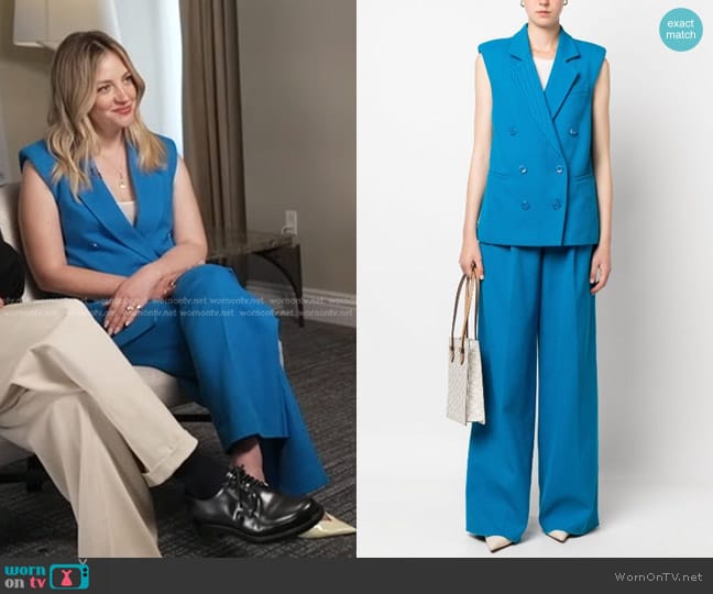 Dorothee Schumacher Notched-lapel Double-breasted Vest worn by Abby Elliott on Good Morning America