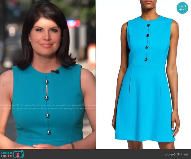 Elie Tahari Louisa Dress worn by Natalie Brand on CBS Evening News