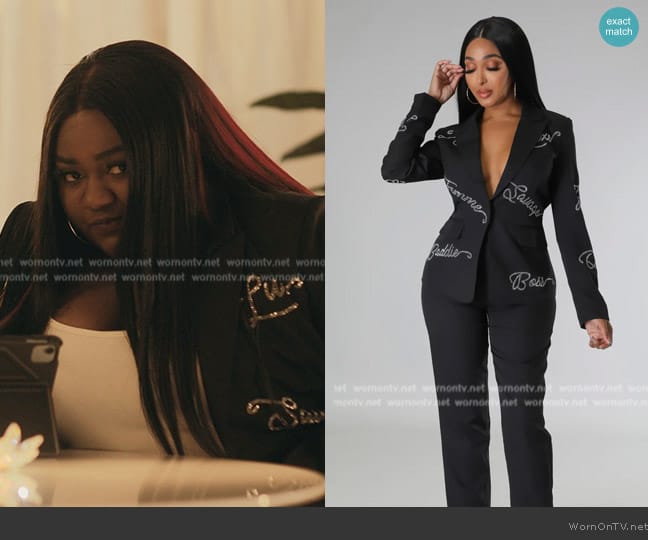 Giti Online Powerful Queen Pant Set worn by (Genesis Denise Hale) on The Chi