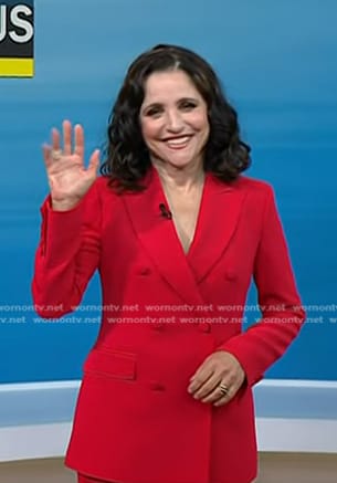 Julia Louis-Dreyfus’s red blazer and pant suit on Today