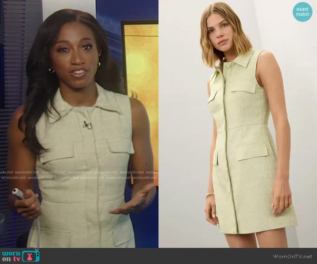 Jason Wu Collective Tweed Collared Dress worn by Brittany Bell on Good Morning America