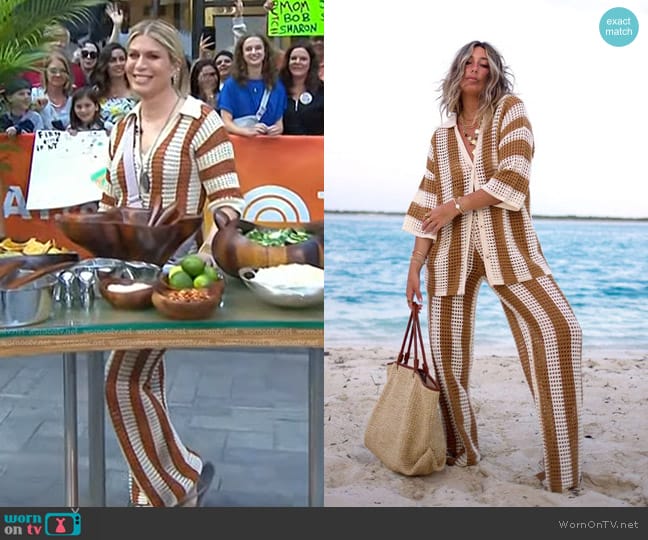 Vici Bradley Crochet Button Down Cover Up Top worn by Jill Martin on Today