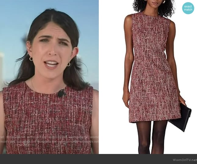 Loved Red Tweed Sheath Dress Adam Lippes