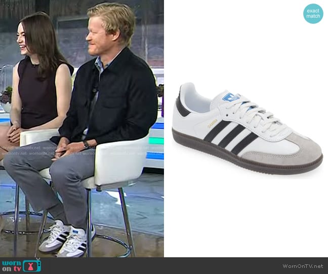Adidas Gender Inclusive Samba OG Sneaker in Ftwwht/Cbl worn by Jesse Plemons on Today