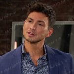Alex’s blue floral shirt on Days of our Lives