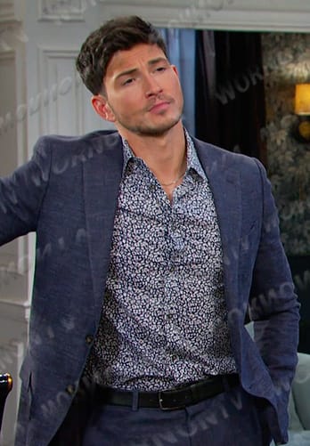 Alex’s blue floral shirt on Days of our Lives