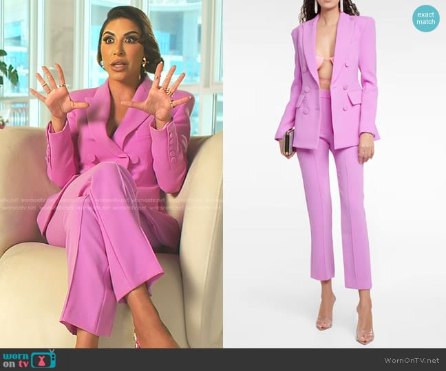 Alex Perry Landon crêpe Blazer worn by Taleen Marie (Taleen Marie) on The Real Housewives of Dubai