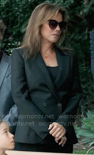 Alexis’ black double-breasted blazer on General Hospital